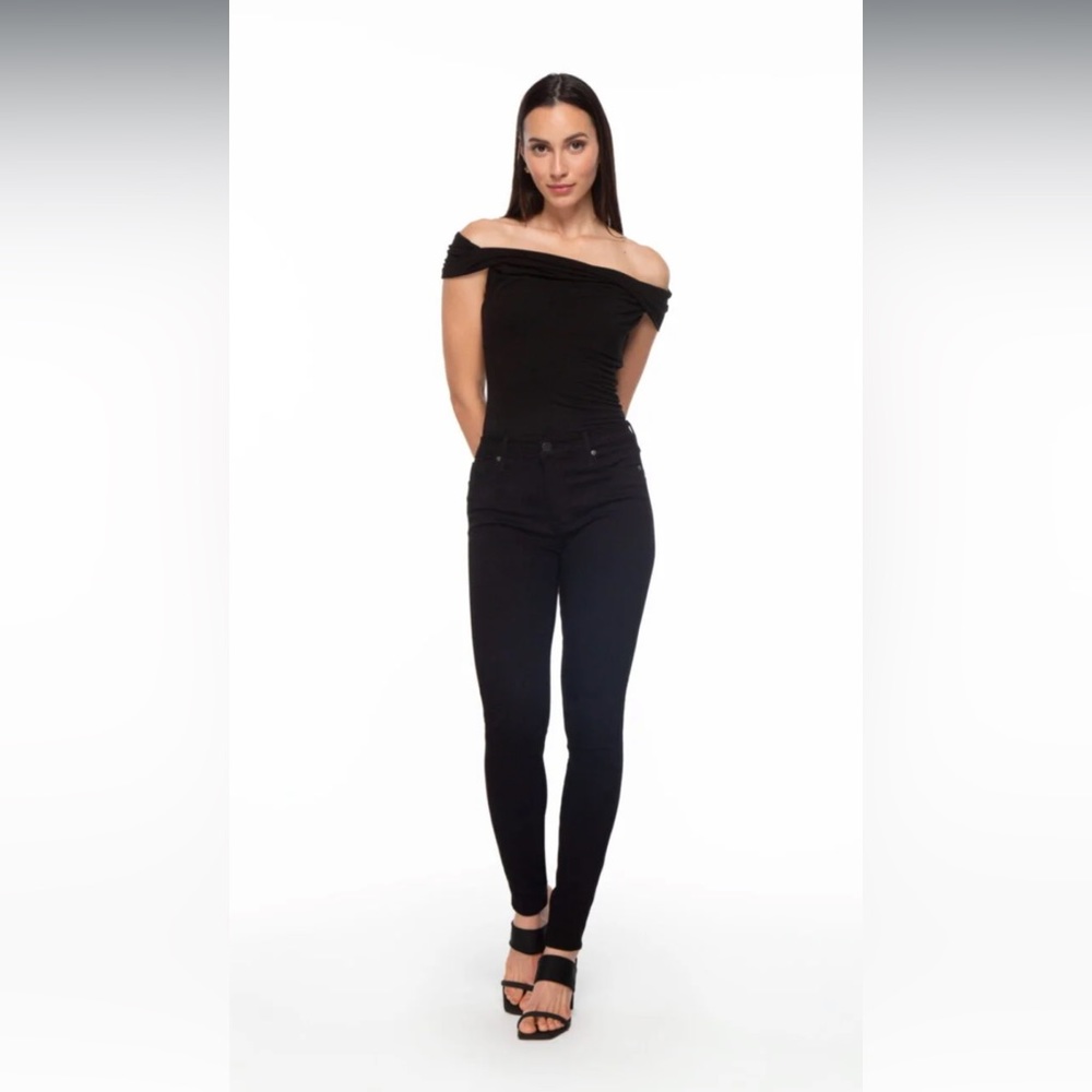Parker Smith Bombshell Skinny in Noir Black Skinny Jeans Size 31 / 12